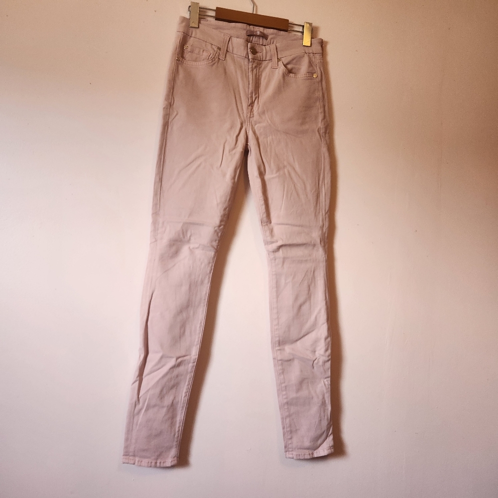 ​7 For All Mankind Roxanne Ankle Slim Fit Pink Jeans USA Sz 28 Pastel Coquette